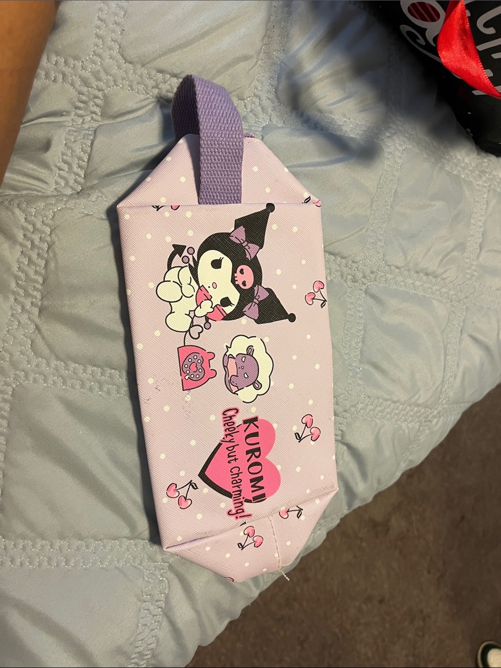 Kuromi Pink Character Pencil Case Cosmetic Bag